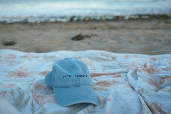 Late Bloomer Denim Dad Hat