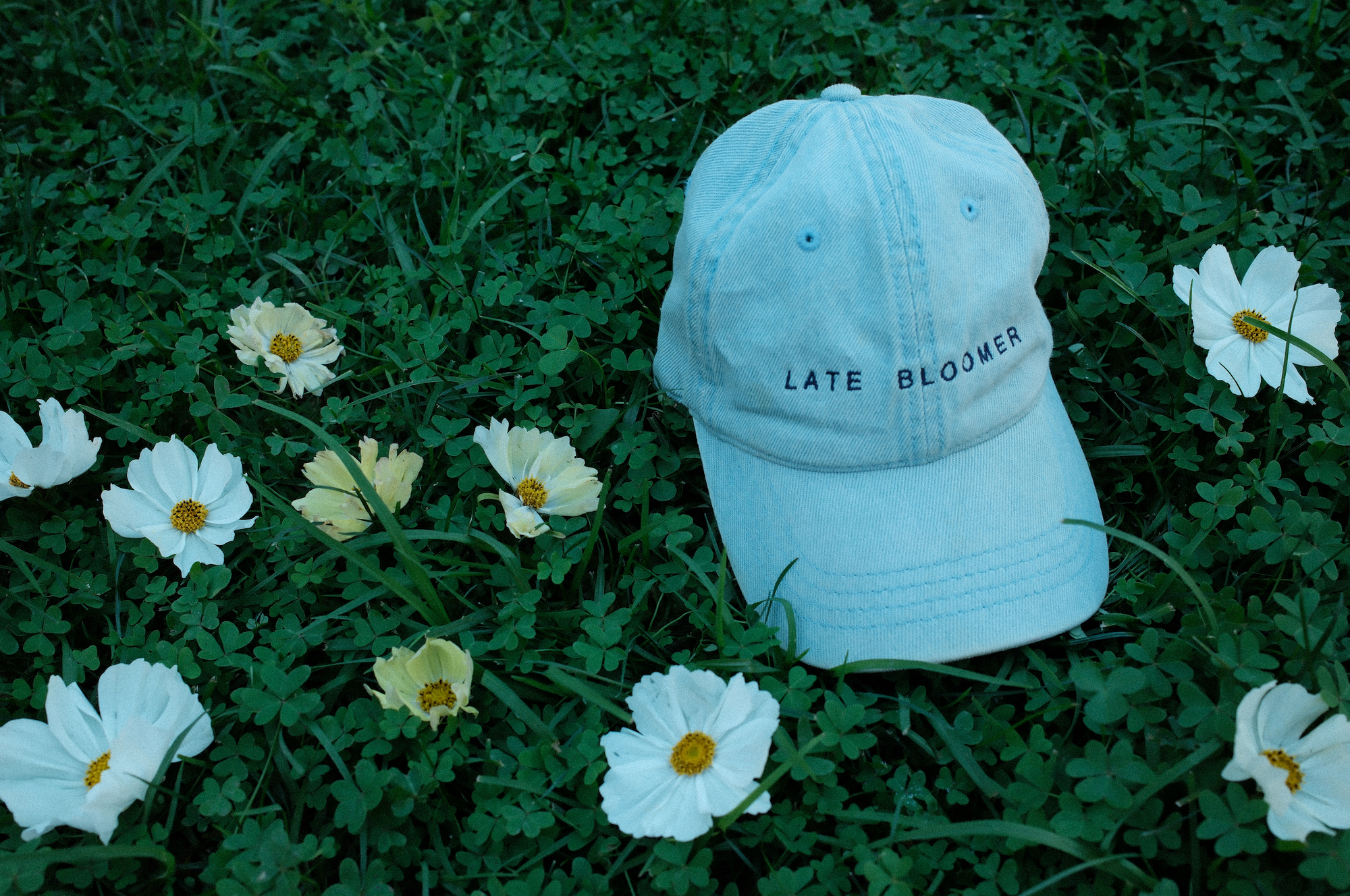 Late Bloomer Denim Dad Hat